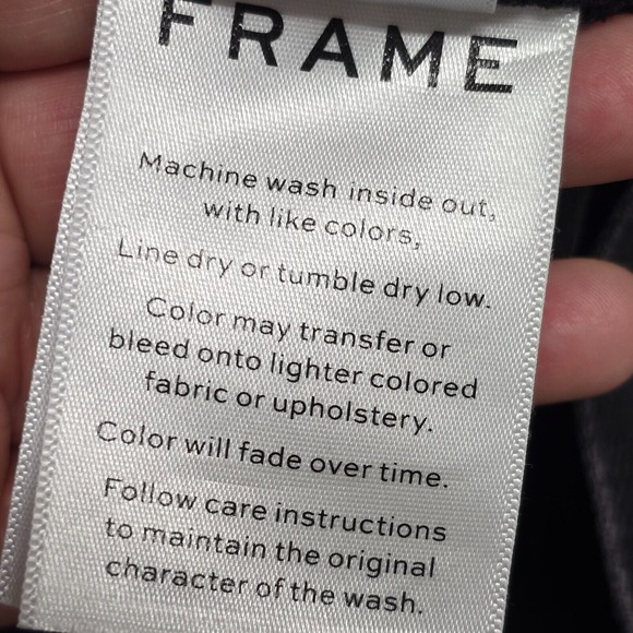 Frame Jeans Womens 29 Black Distressed Le Original Skinny High Rise Denim Punk - Picture 10 of 16